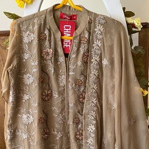 NWT Greige Pakistani Salwar kameez- 3 piece set